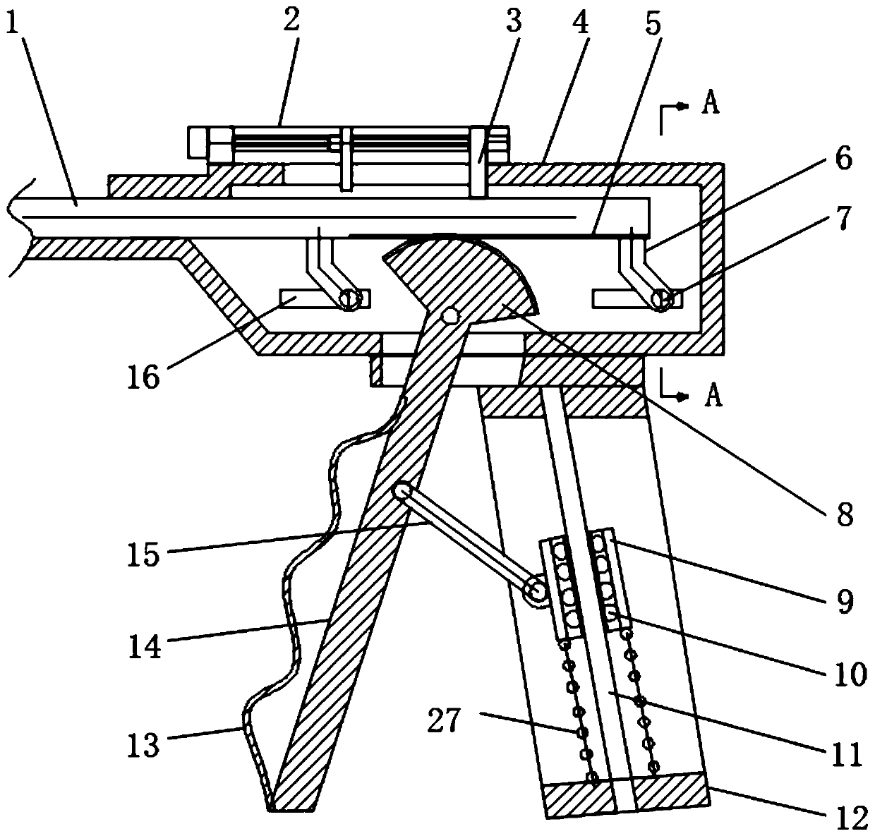 Self-anastomosing operating handle for surgical operation