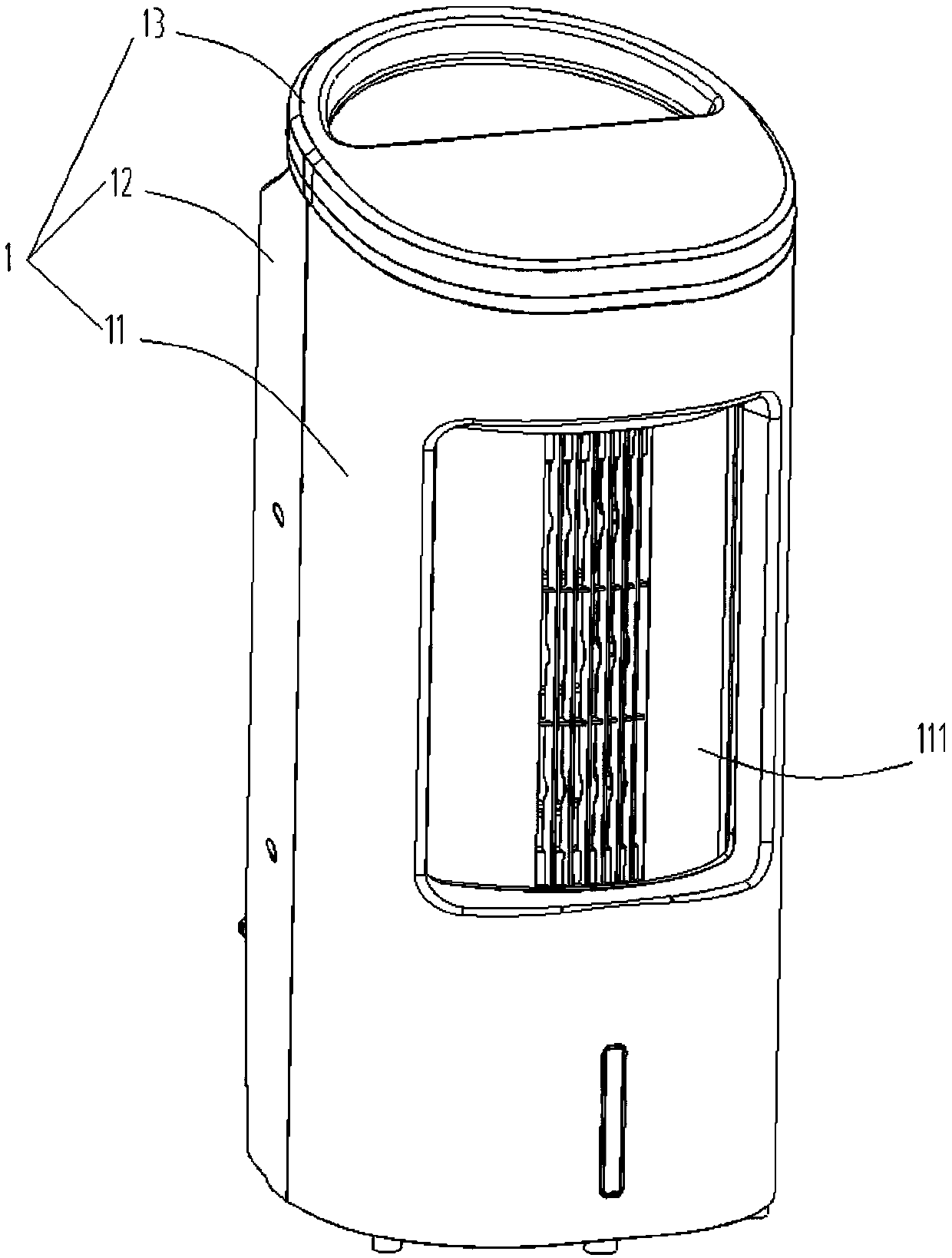 Air duct rotating structure of air conditioner fan and air conditioner fan