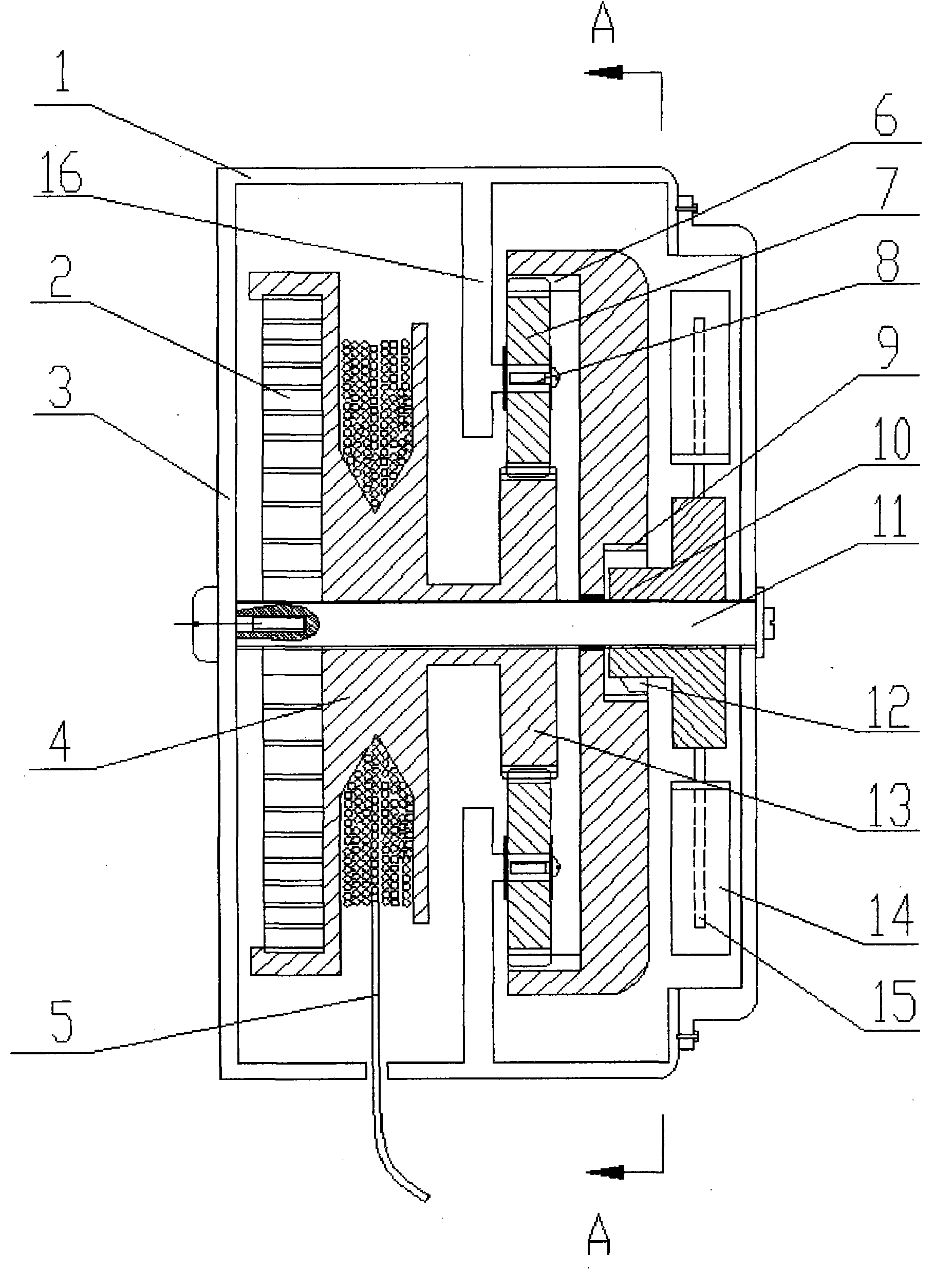 Self-return type coaxial descent control device