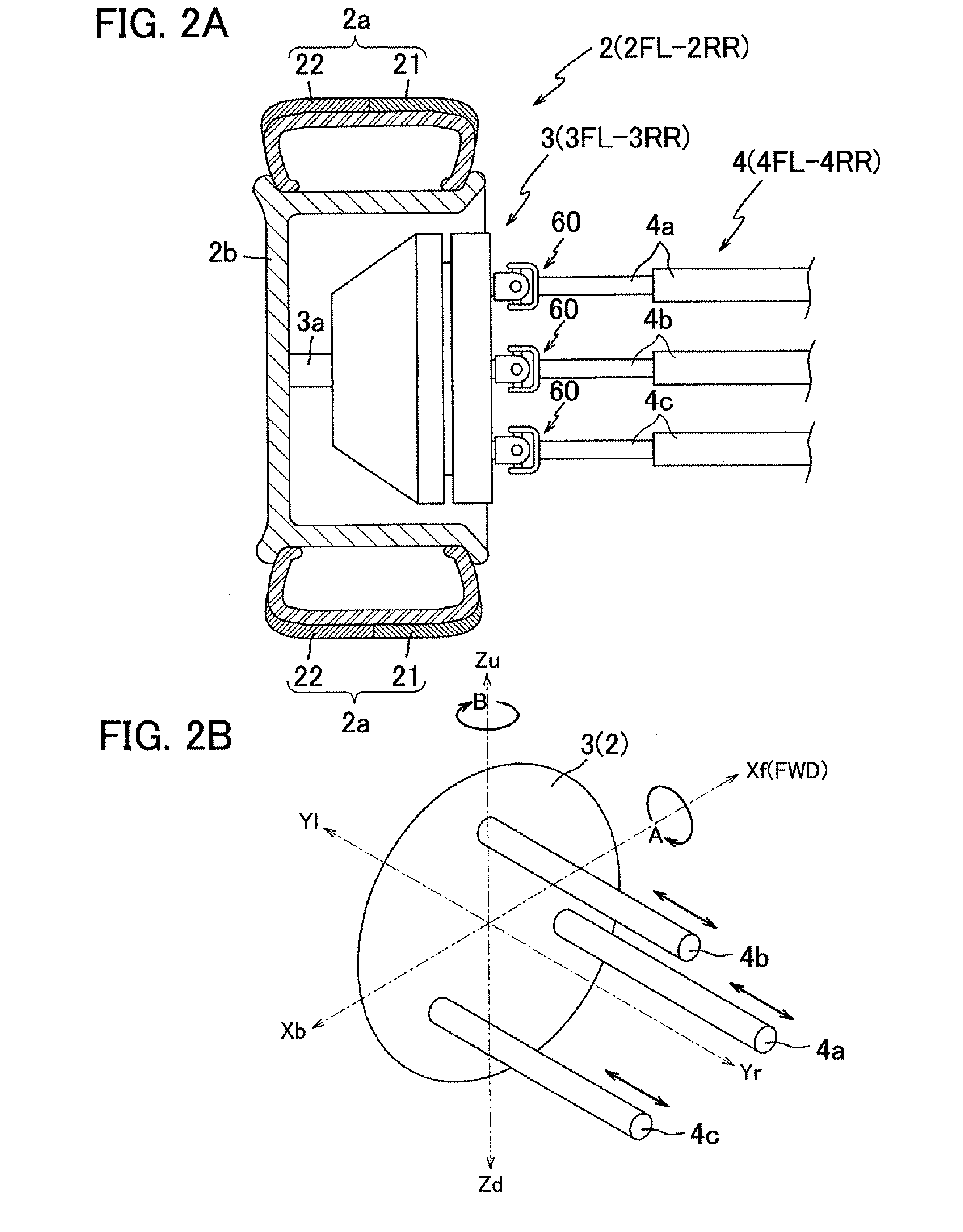 Camber angle controlling device