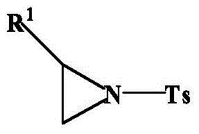 Method using carboxylic acid for ring opening of aziridine compound