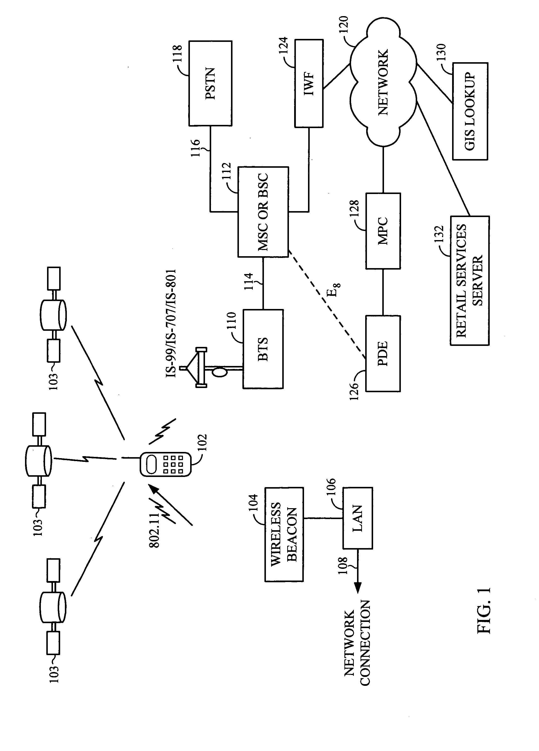 System and method for integration of wireless computer network in position determining technology