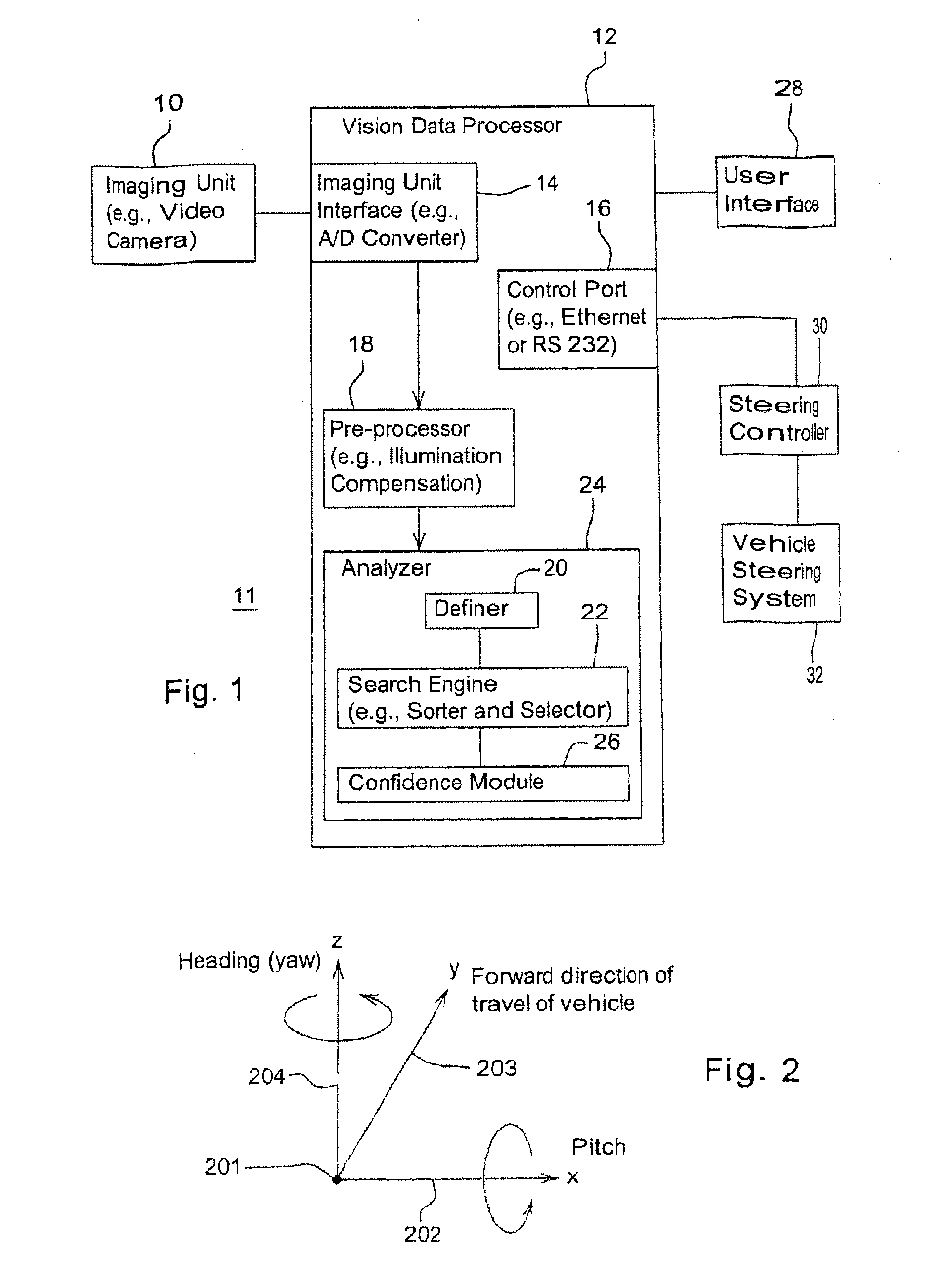 Vision guidance system and method for identifying the position of crop rows in a field