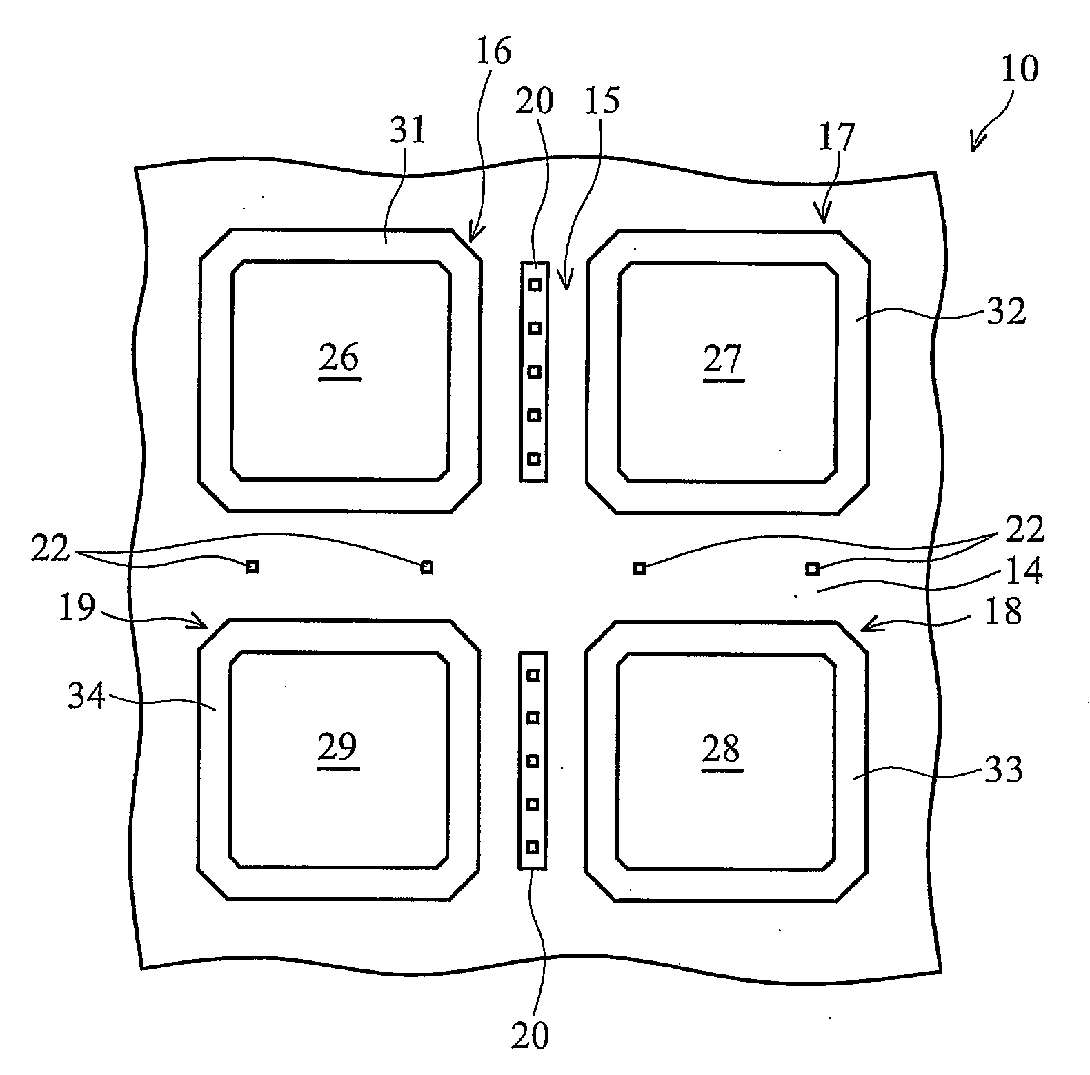 Test structure for semiconductor chip