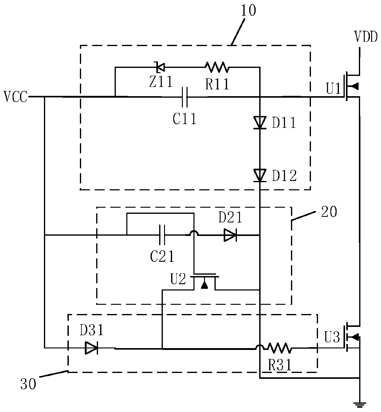 Depletion-type transistor driving circuit and chip