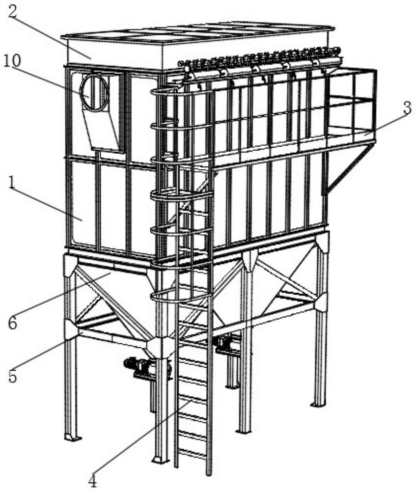 Electric dust removal device for dead burnt magnesia kiln