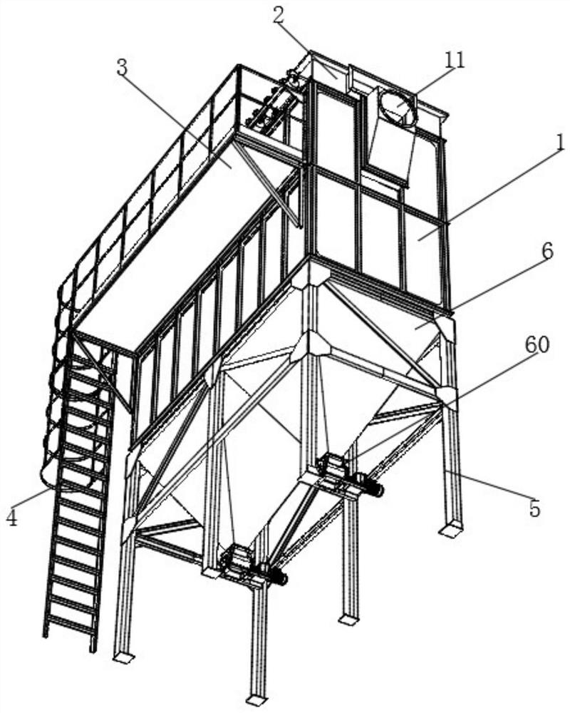 Electric dust removal device for dead burnt magnesia kiln