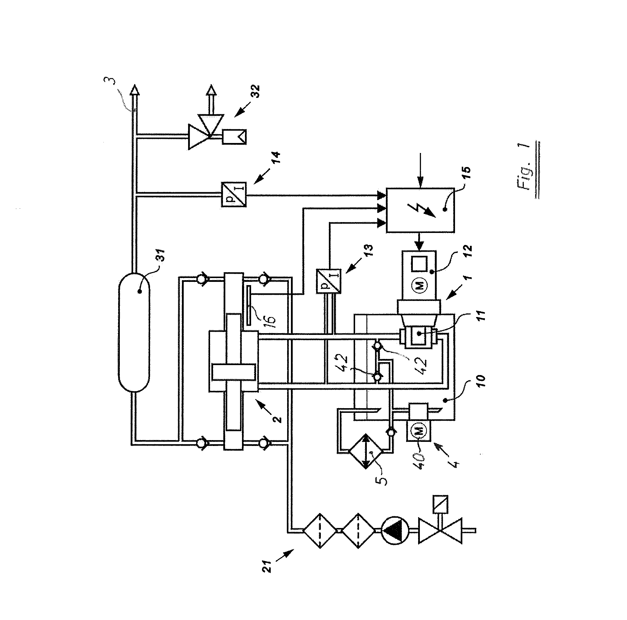 Hydraulic drive for a pressure booster