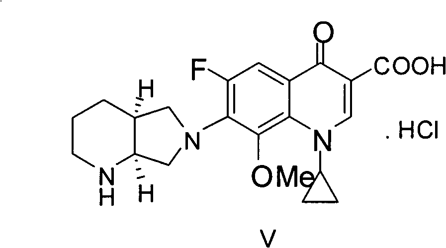 Synthesis method of high-purity moxifloxacin hydrochloride