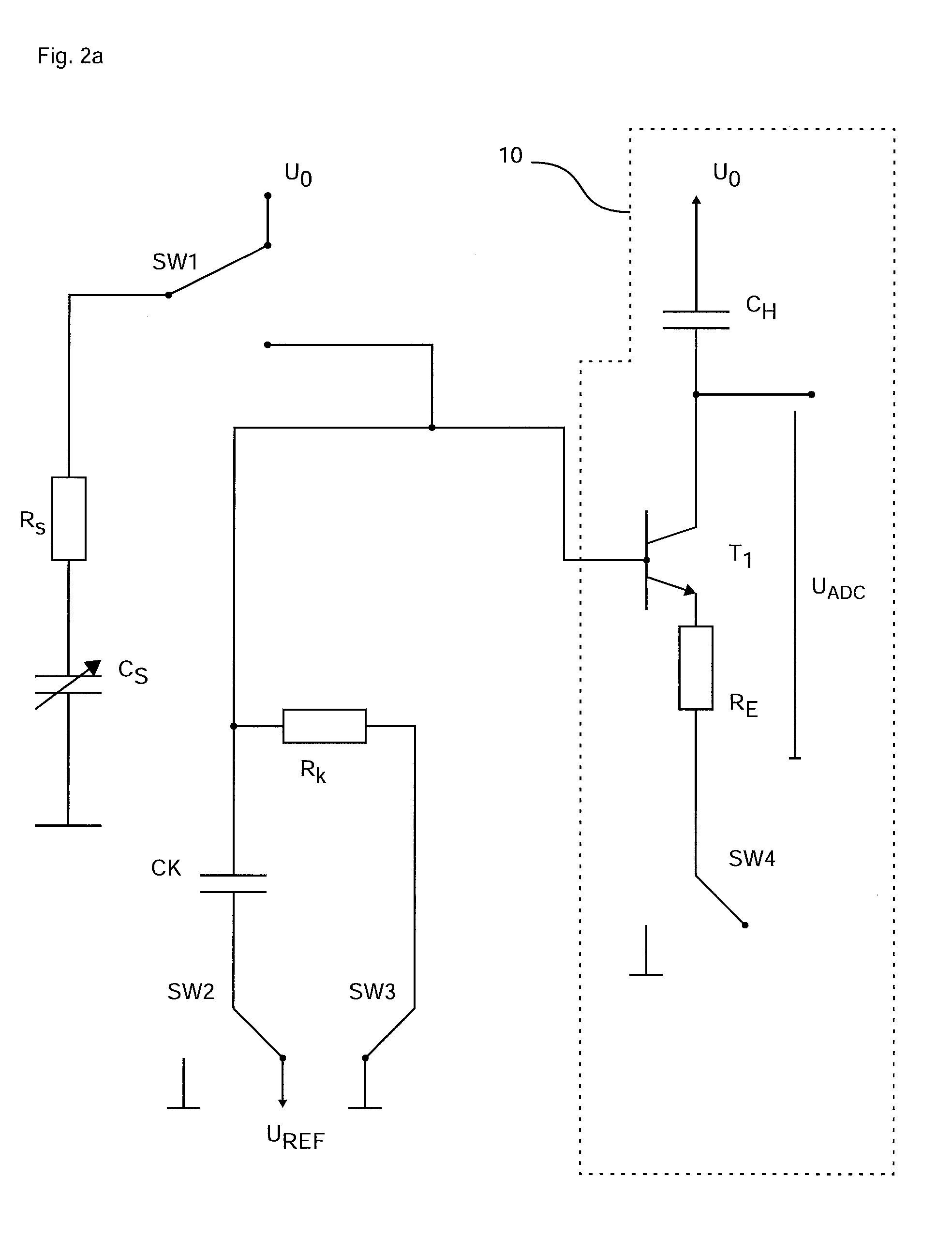 Device and method for evaluating the capacitance of a sensor electrode of a proximity sensor