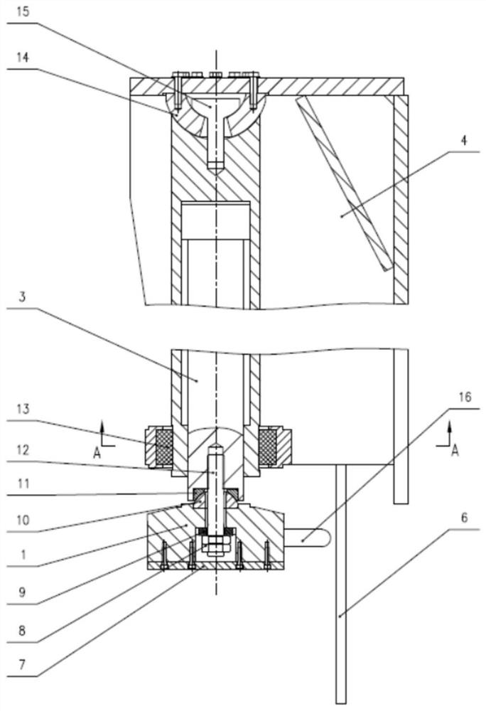 Pushing device for sunken vertical shaft