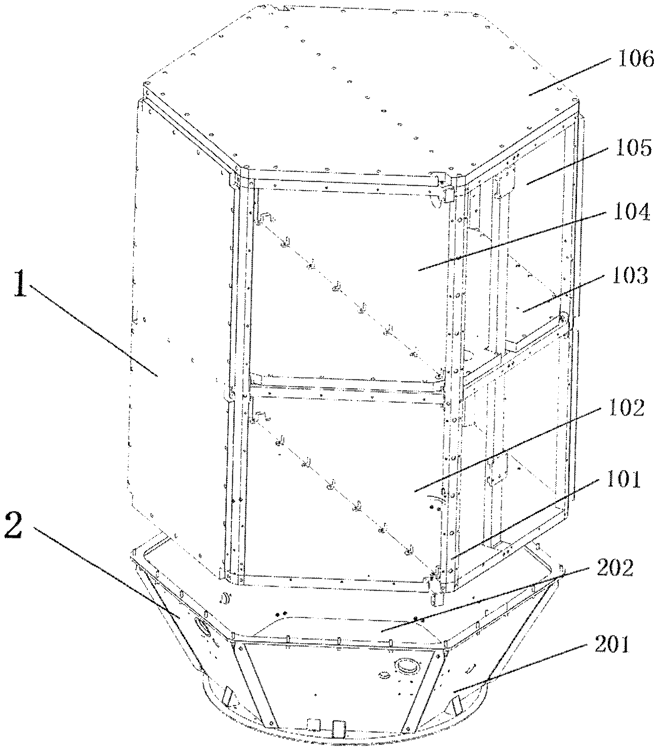A rapid assembly satellite structure