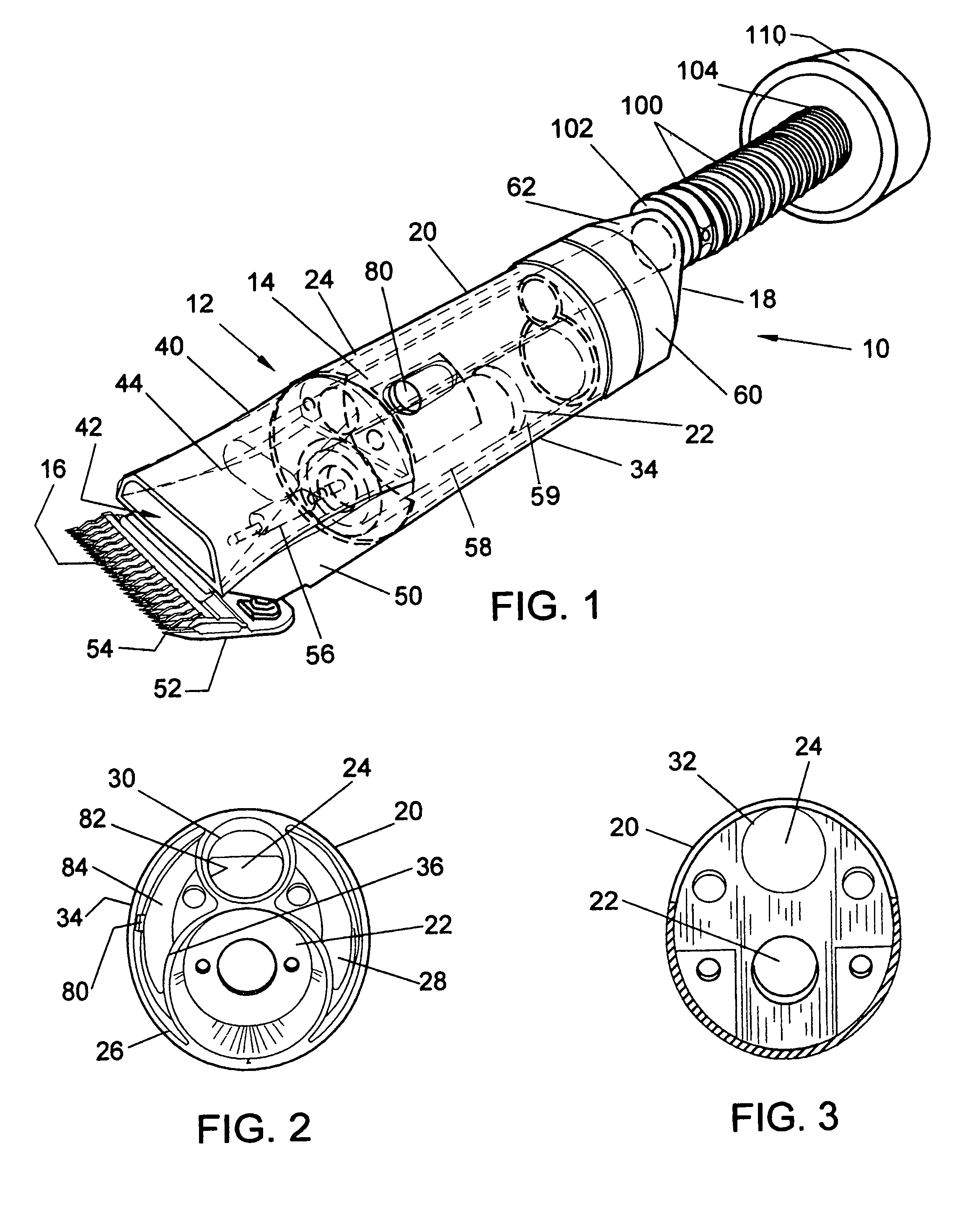 Hair cutting device with vacuum hair collection system