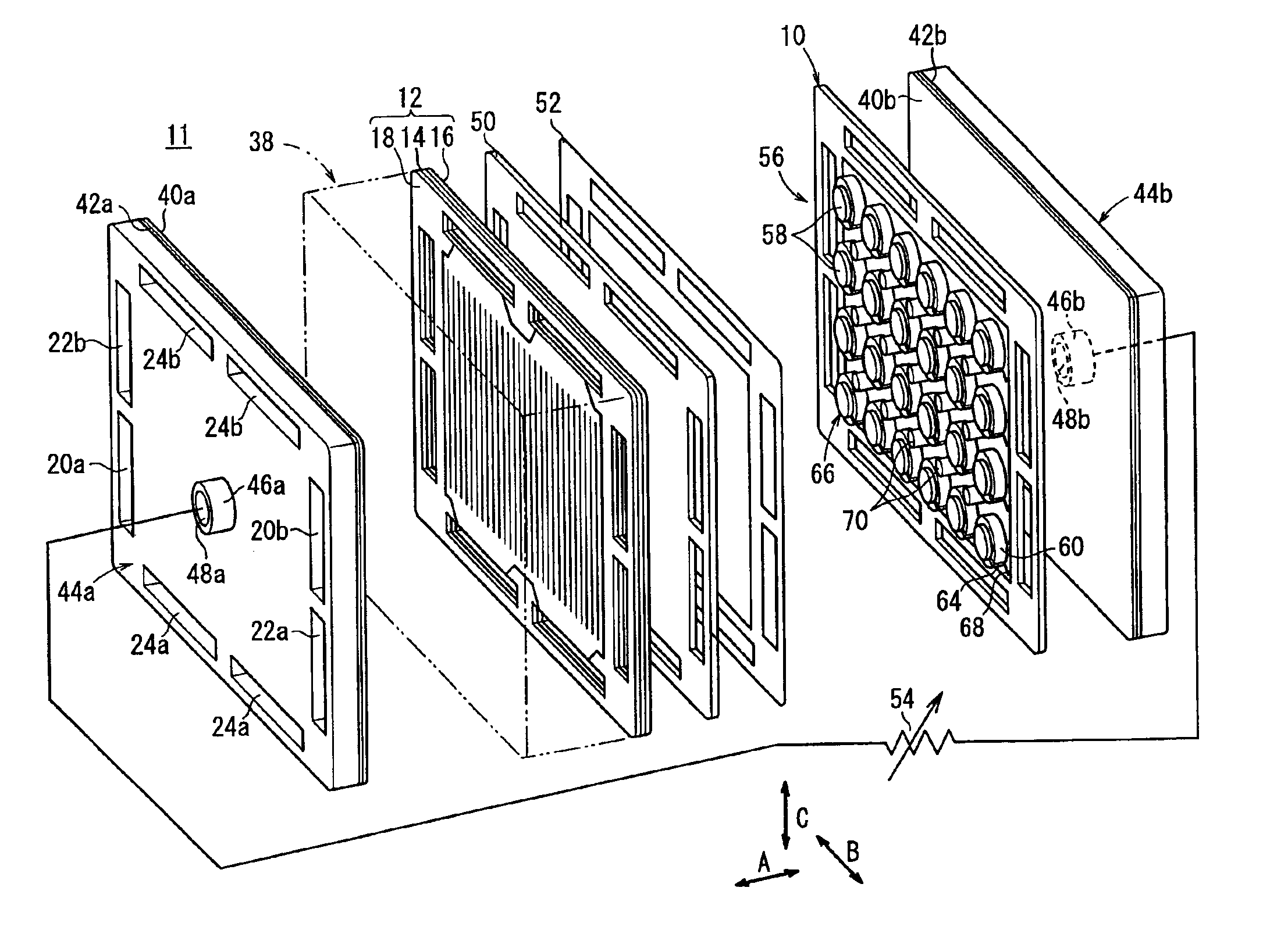 Apparatus for measuring current density of fuel cell