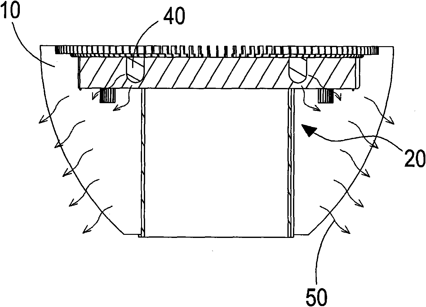 Radiating structure of electronic assemblies