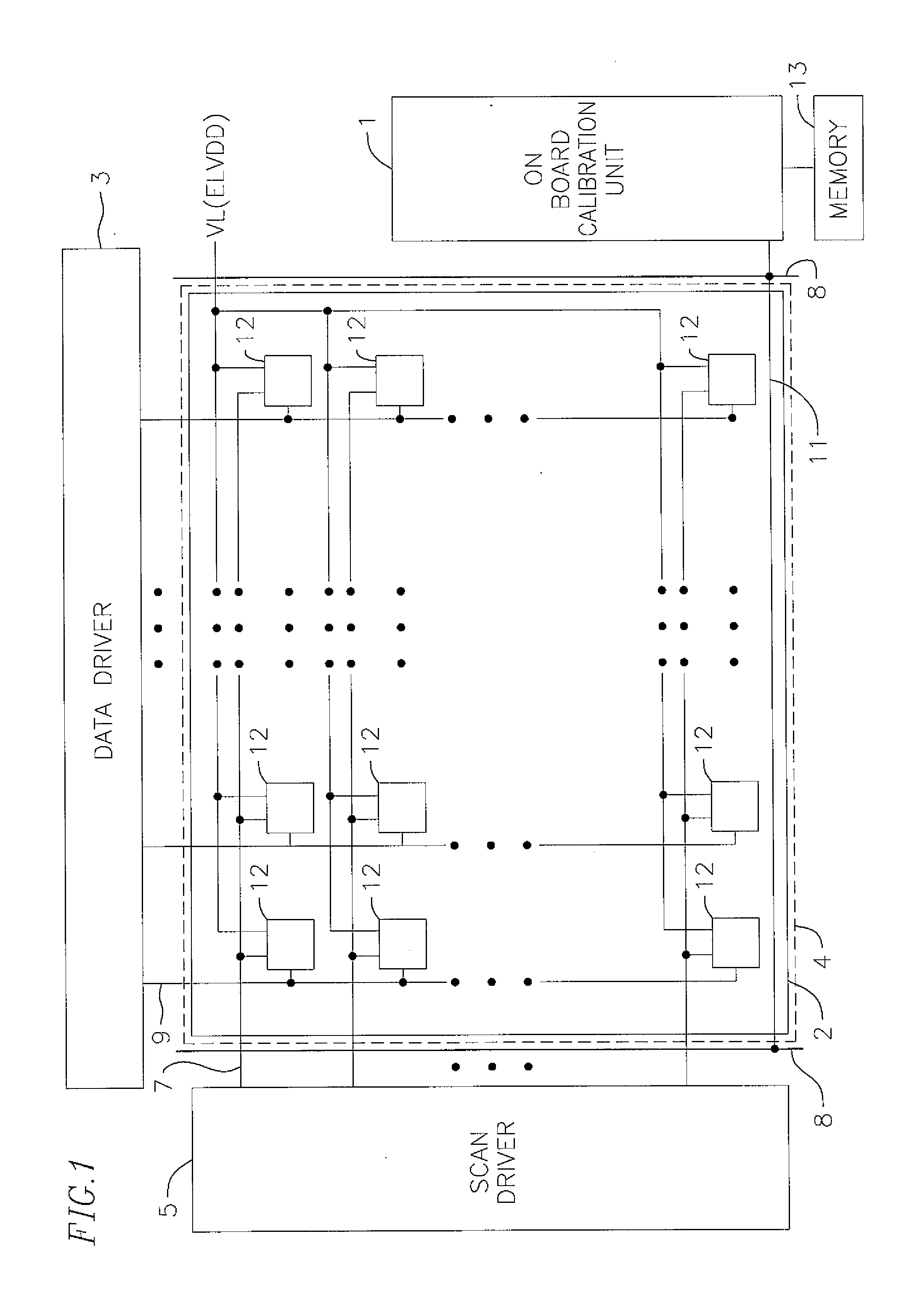 Apparatus and method of direct monitoring the aging of an OLED display and its compensation