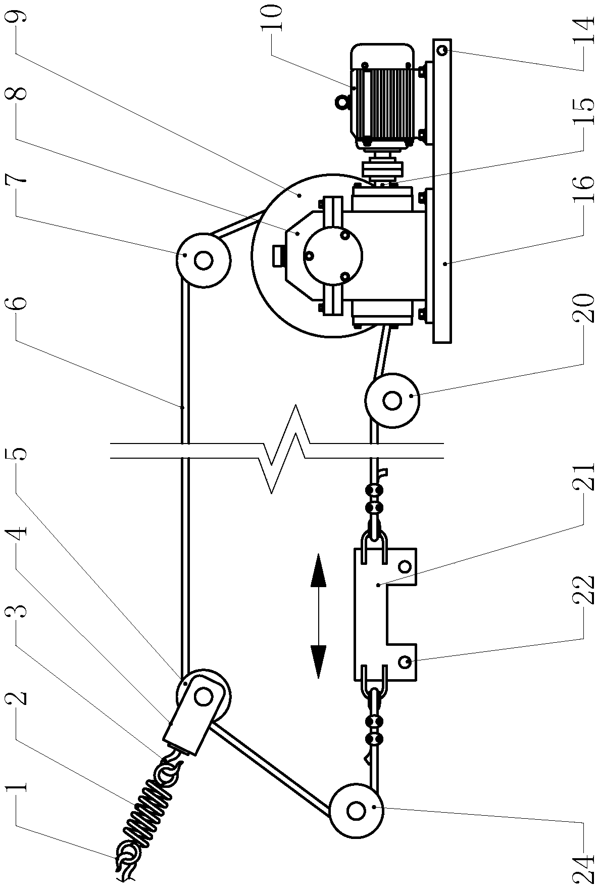 Agricultural machinery traction device for vegetable greenhouse