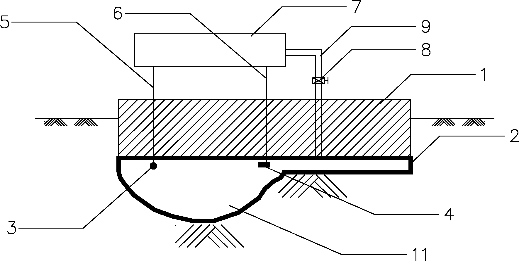 Device capable of controlling foundation settlement