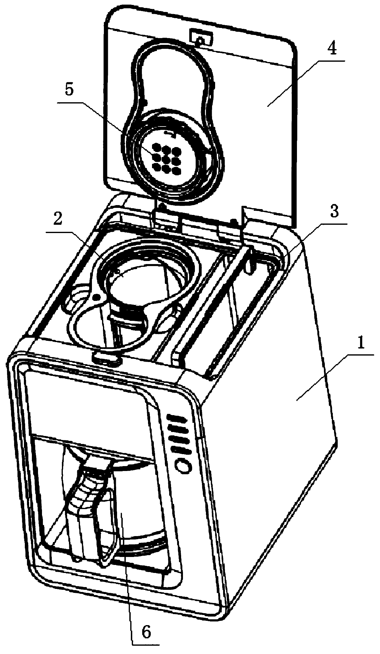 American coffee machine and stuffy steaming grinding and brewing control method thereof