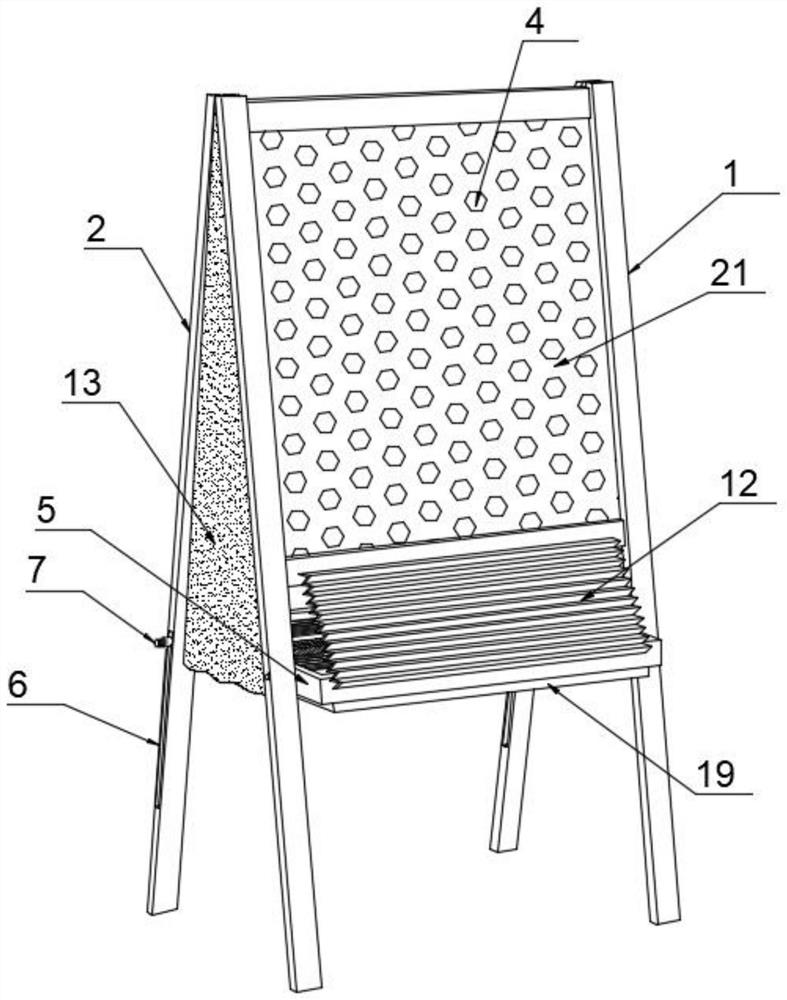 Art easel with airing function for art design