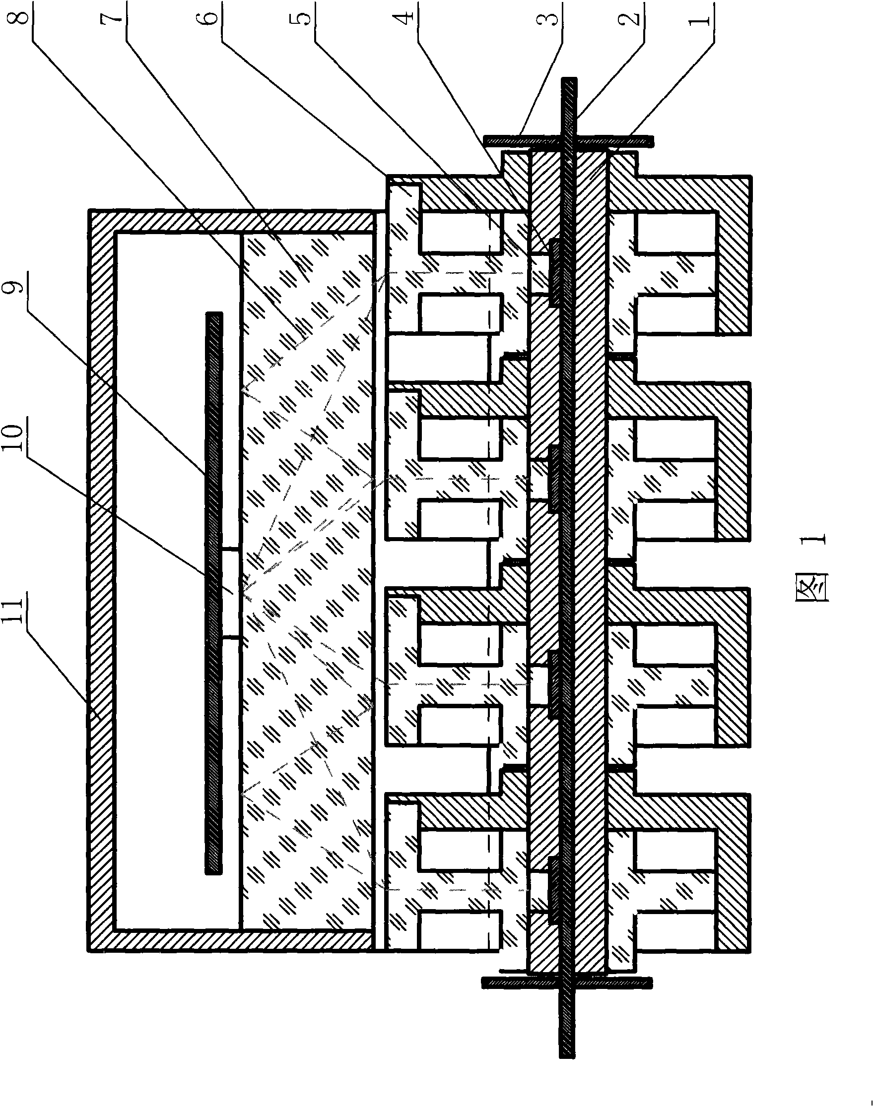 Counting digit wheel radial transmitting photoelectric direct-reading apparatus of long distance transmitting meter