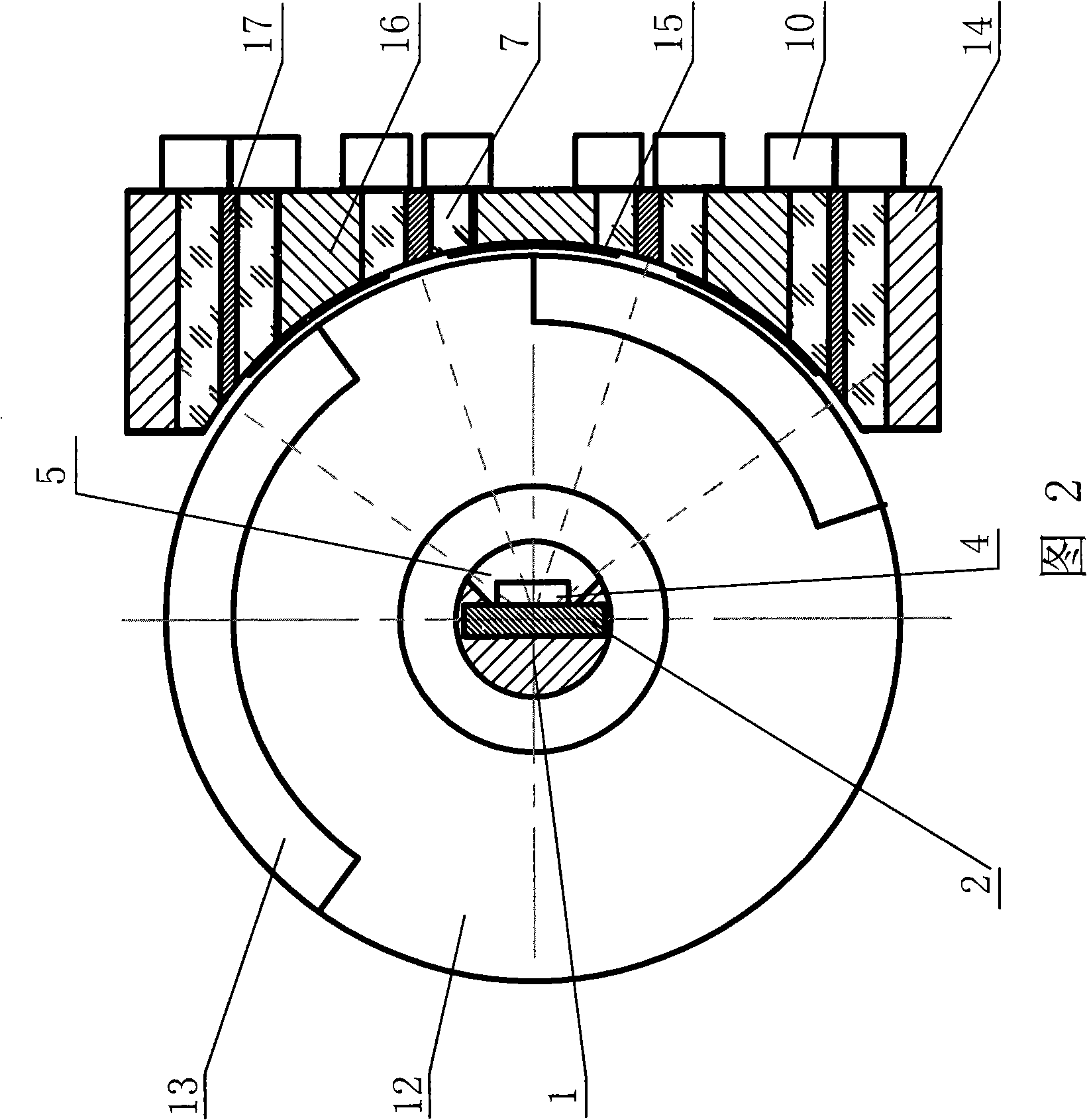 Counting digit wheel radial transmitting photoelectric direct-reading apparatus of long distance transmitting meter