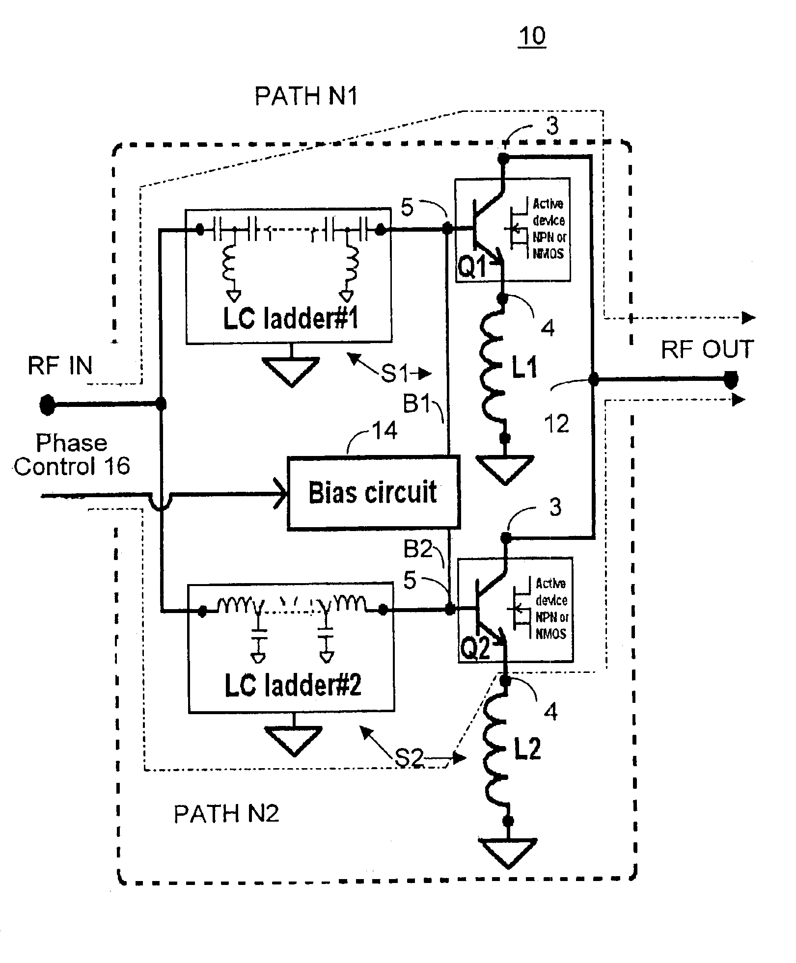 Variable phase shifter and a system using variable phase shifter