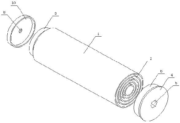 Large-area culture roller bottle for biological cell culture