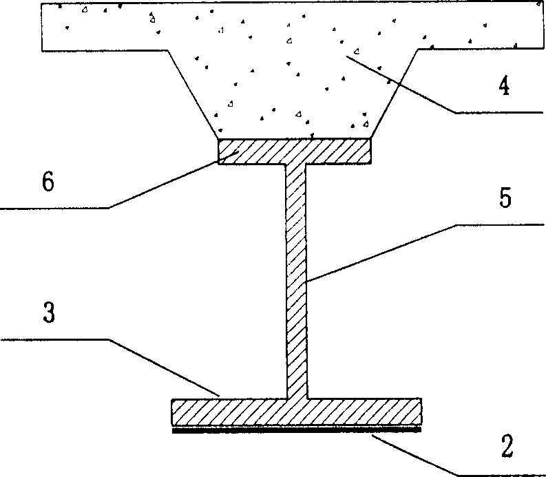 Prestressed fibre reinforced steel concrete structure and its prestressed construction method