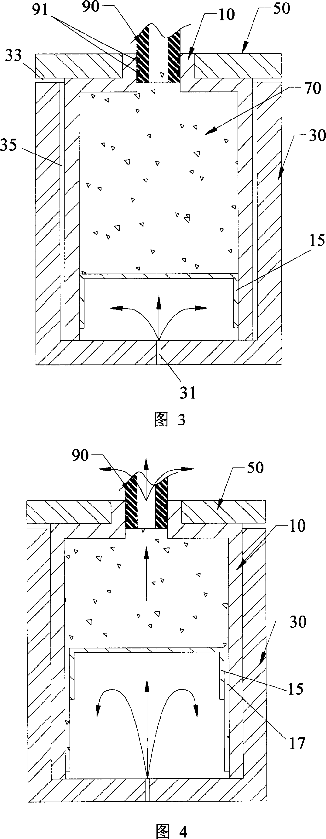 Method for extruding high viscosity content and extrusion device