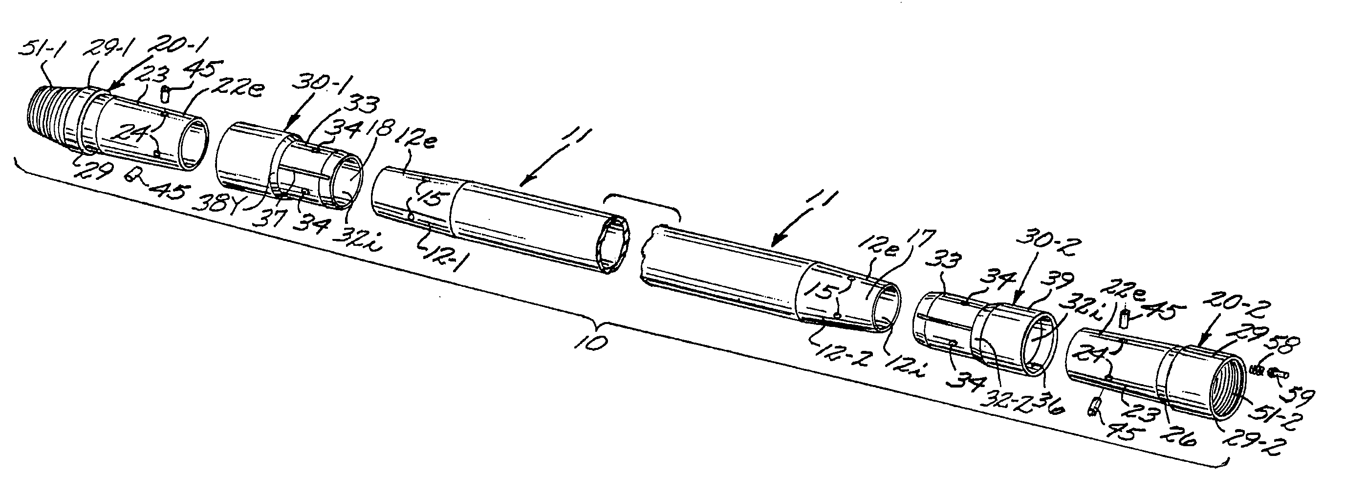 Composite drill pipe and method of forming same