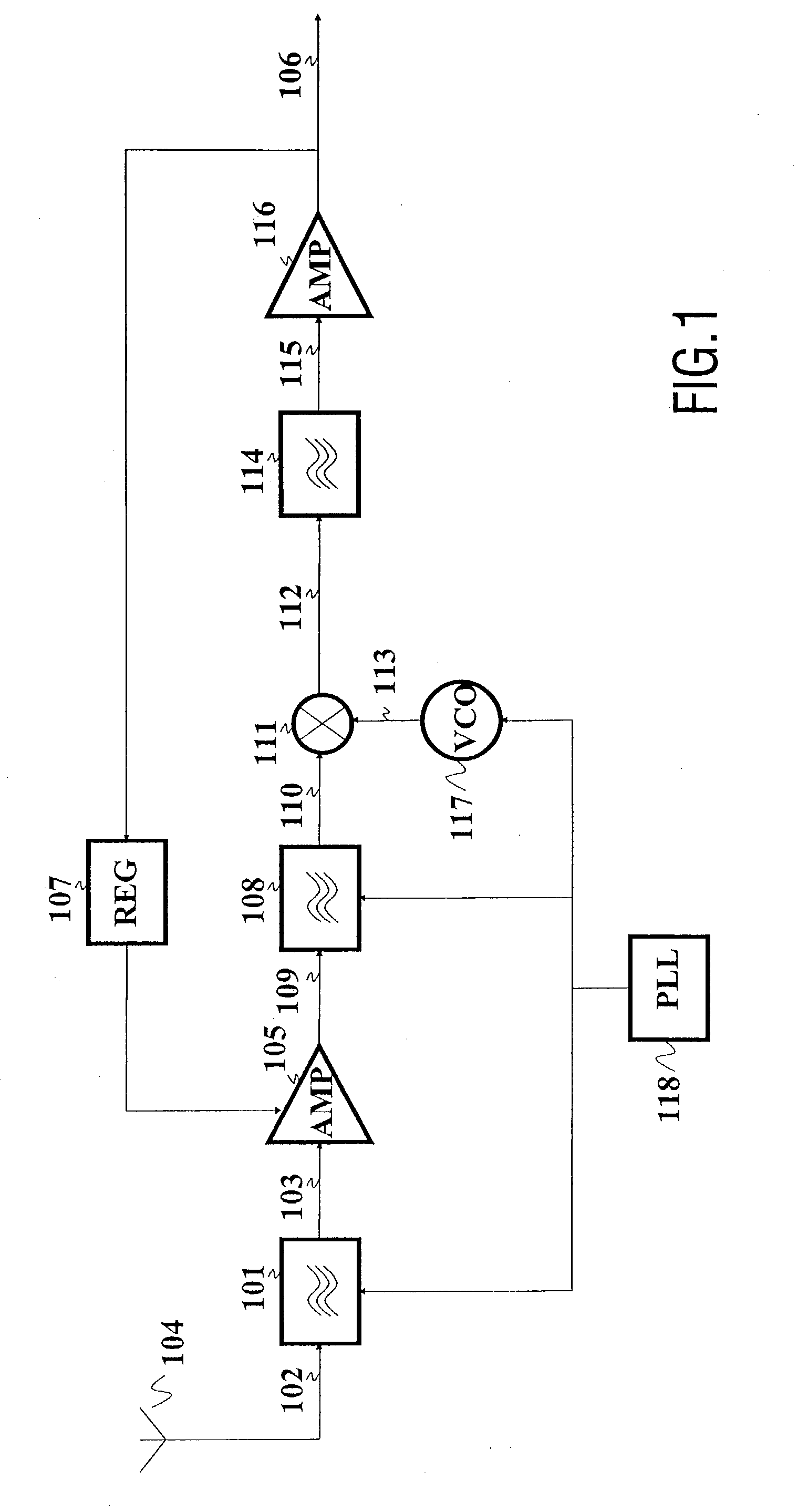Tuner comprising a selective filter