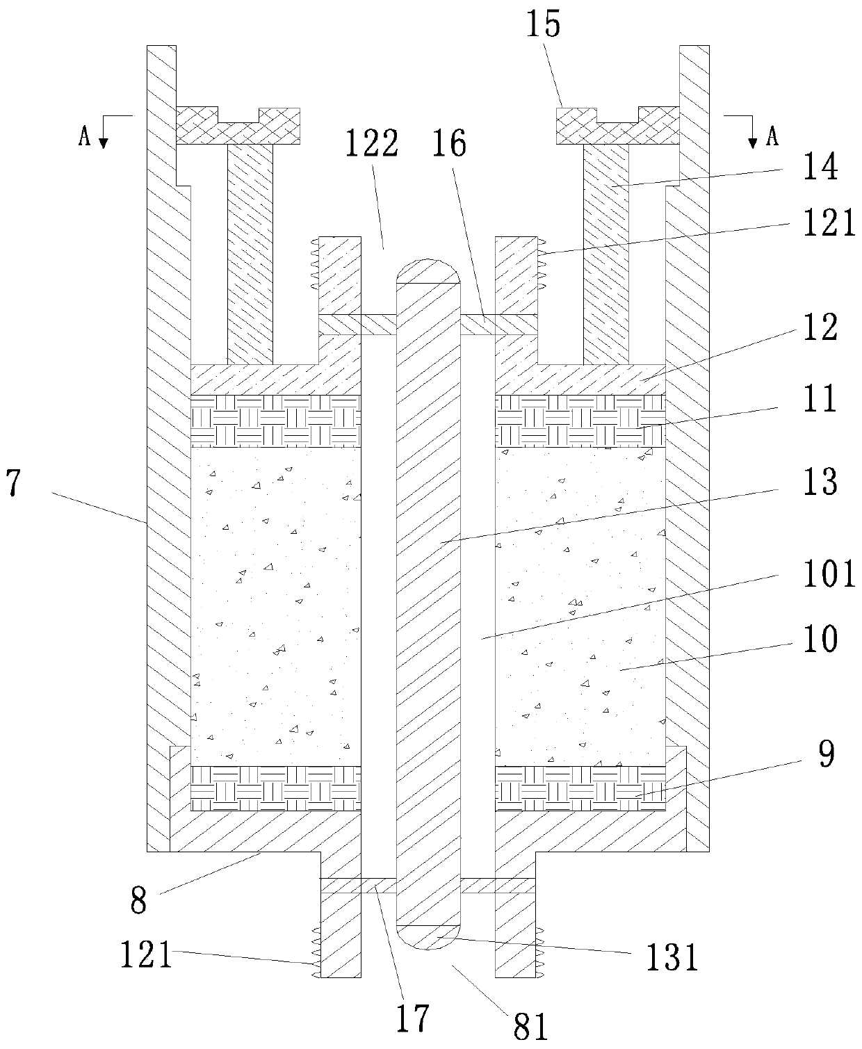 Experimental device and evaluation method for simulating scouring and dissolving effects of cement paste on salt rocks