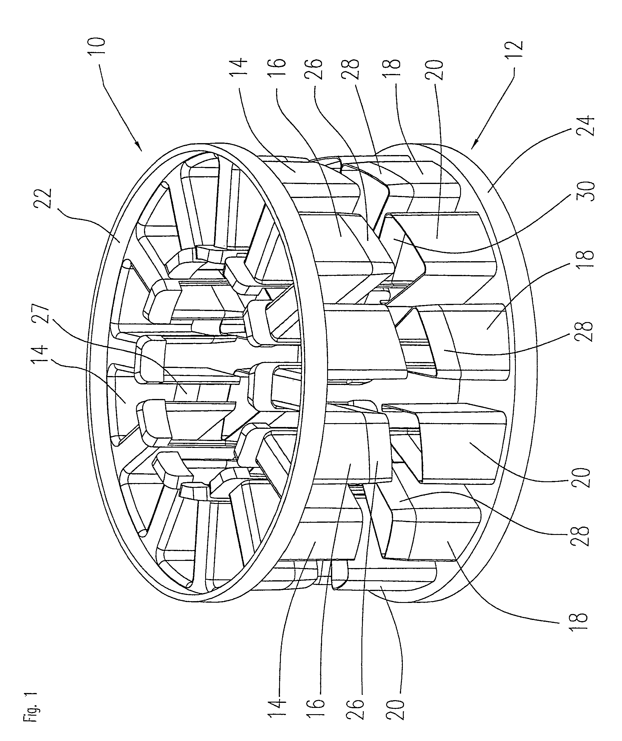 Device for the insulation of stator slots