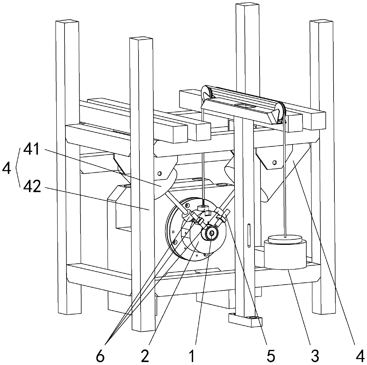 Dynamic stiffness and dynamic damping test bench for foil dynamic-pressure air radial bearing