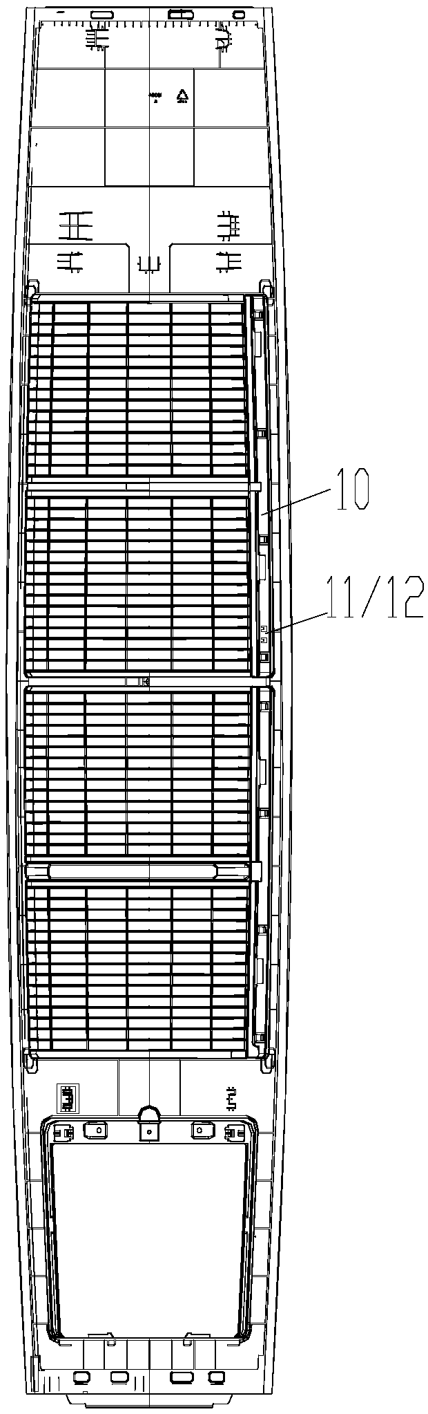 Filter structure and air conditioner indoor unit comprising same