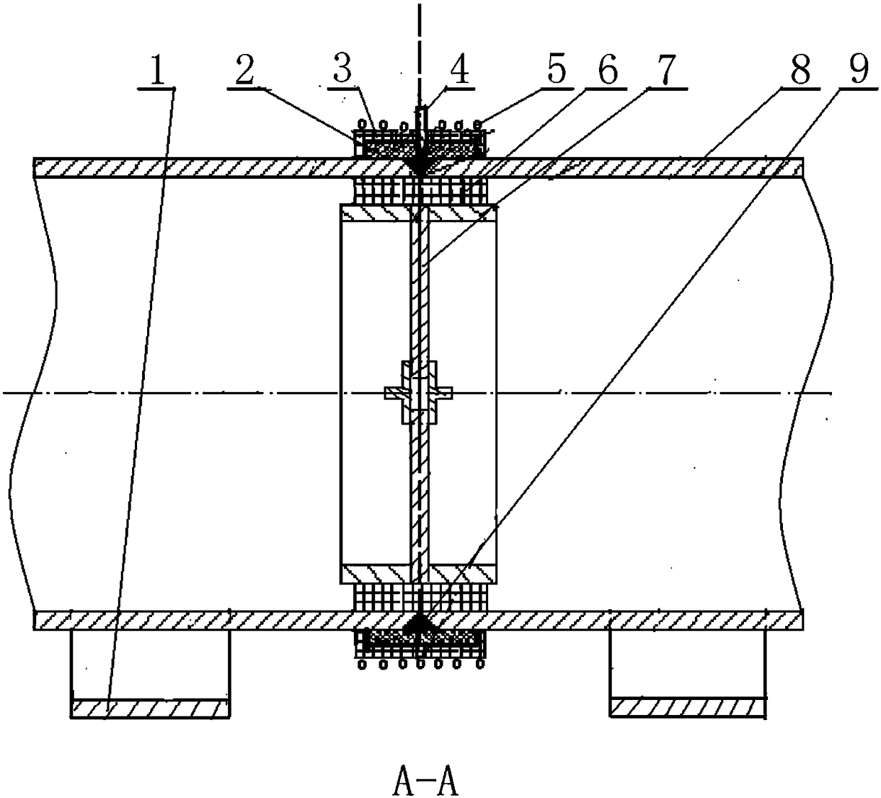 Large-pipe-diameter thin-wall pipe post-welded heat treatment device and using method thereof