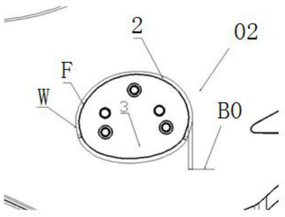 Flanging die for eliminating surface fluctuation of body-side sheet oil tank opening