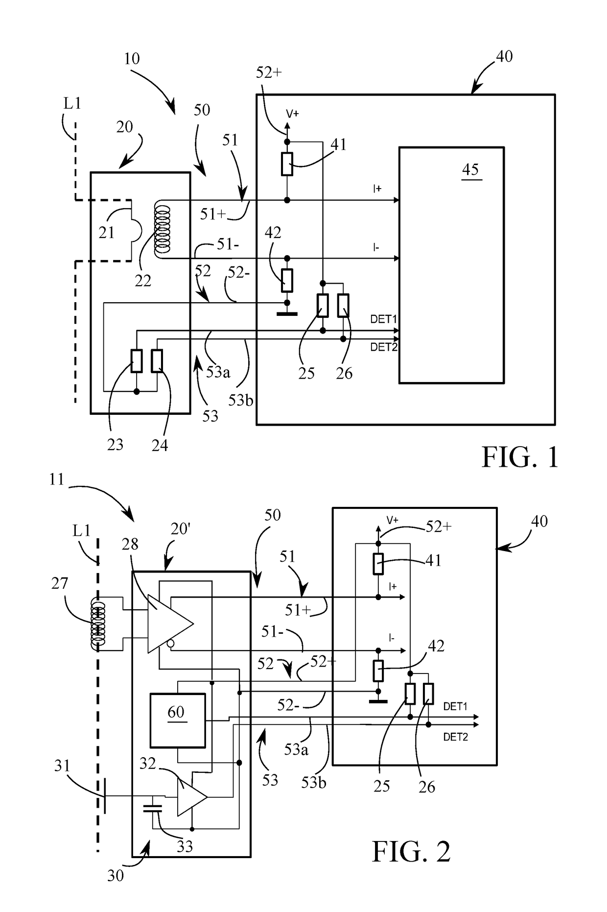 Device for measuring at least one physical quantity of an electric installation