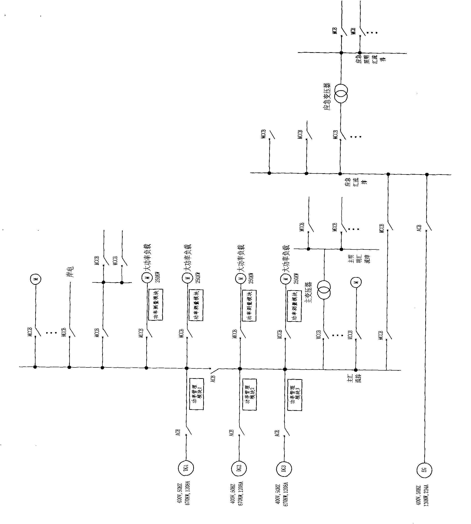 Method for inquiring heavy load of ship power station power management