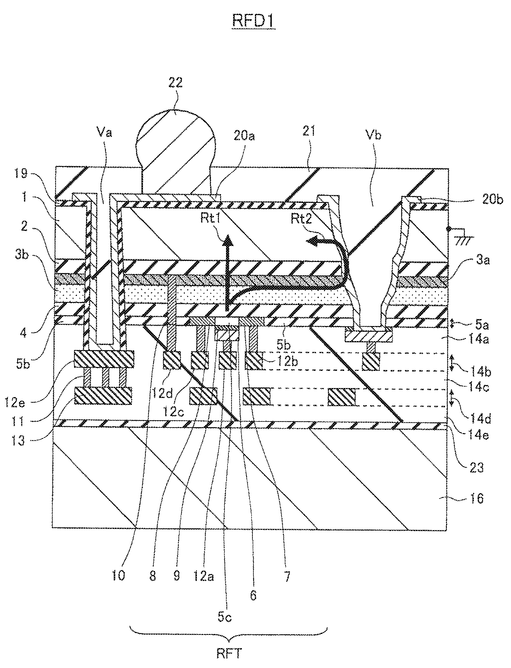 High-frequency semiconductor device and method of manufacturing the same
