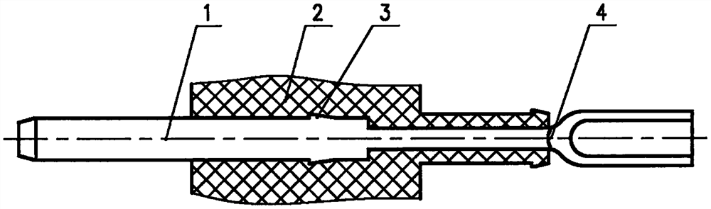 Contact piece fixing structure with secondary positioning