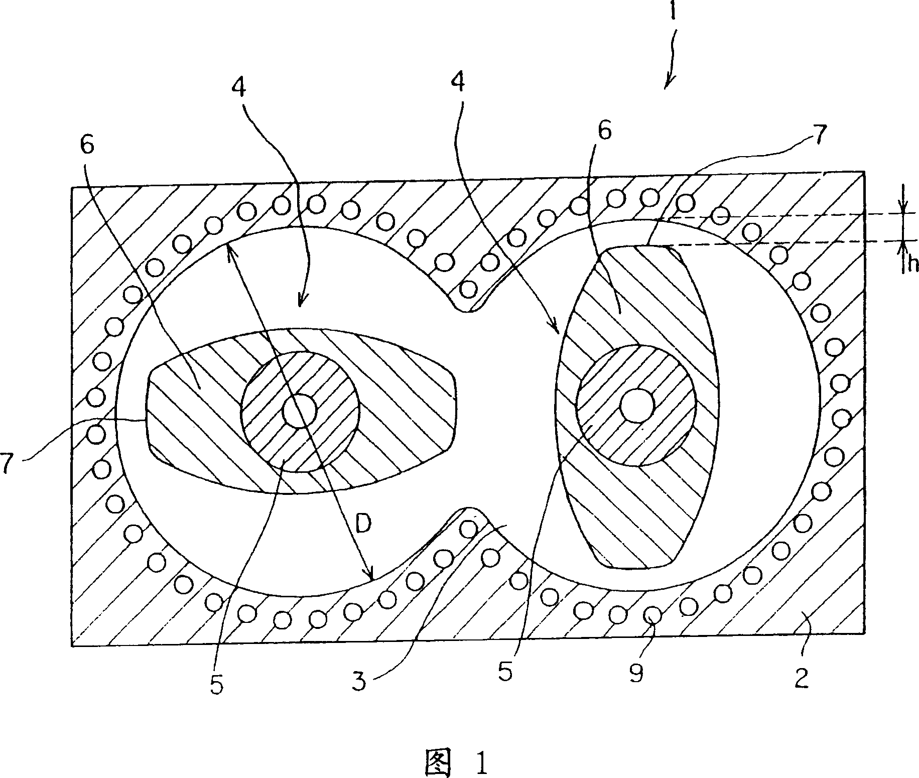 Continuous kneading device and kneading system using the same