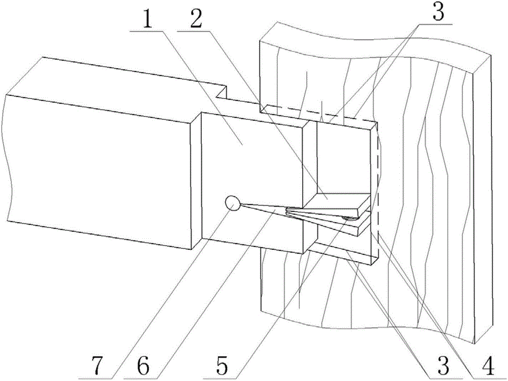 Tenon and mortise combined structure of wood product