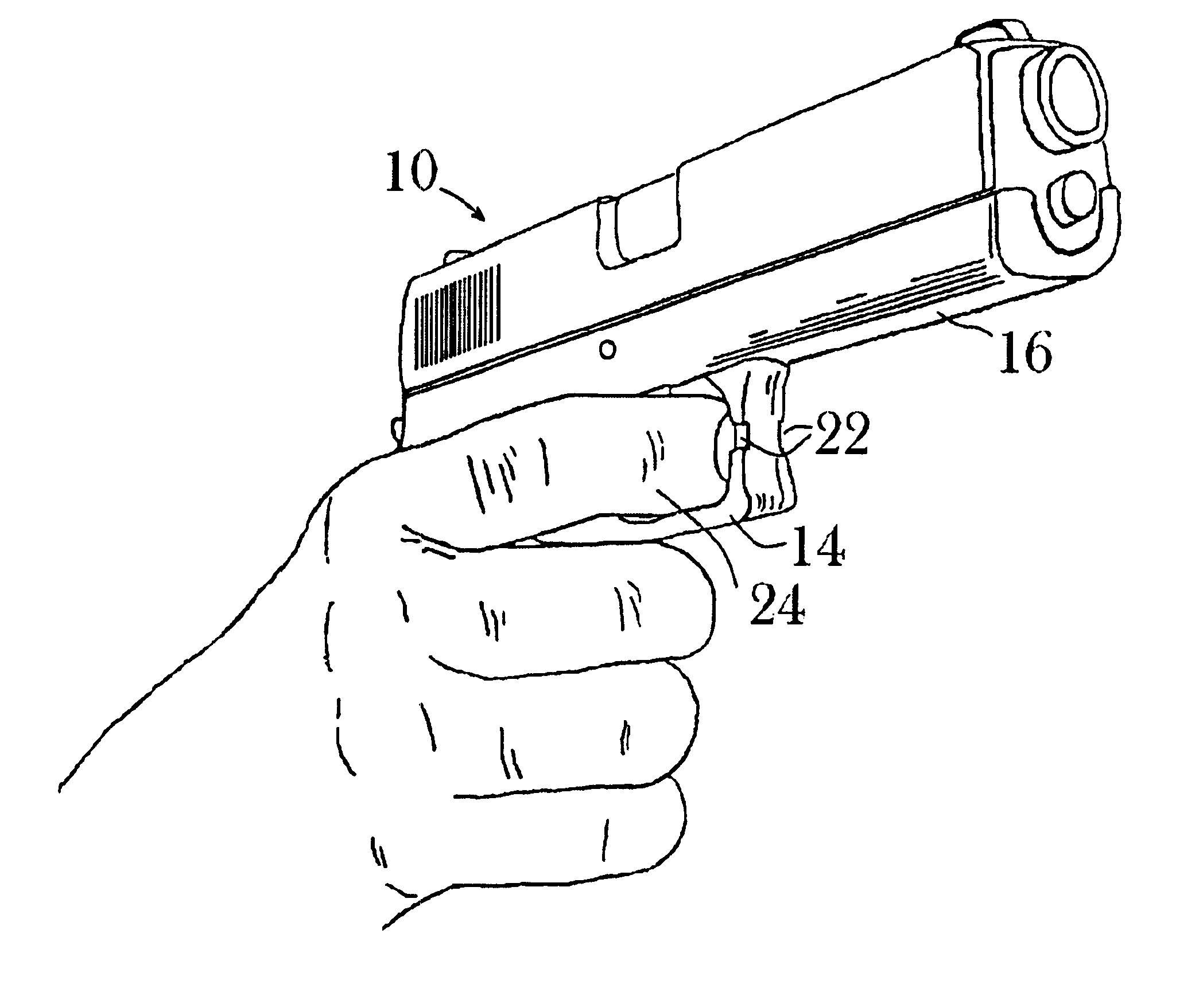 Tactile trigger finger safety cue for firearm or other trigger-activated device