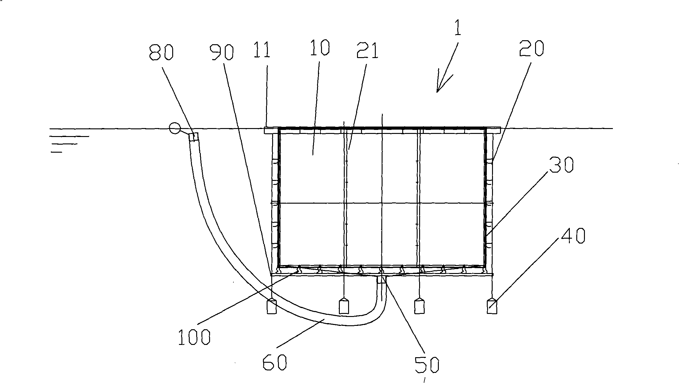 Cage culture method, net cage and system including the net cage