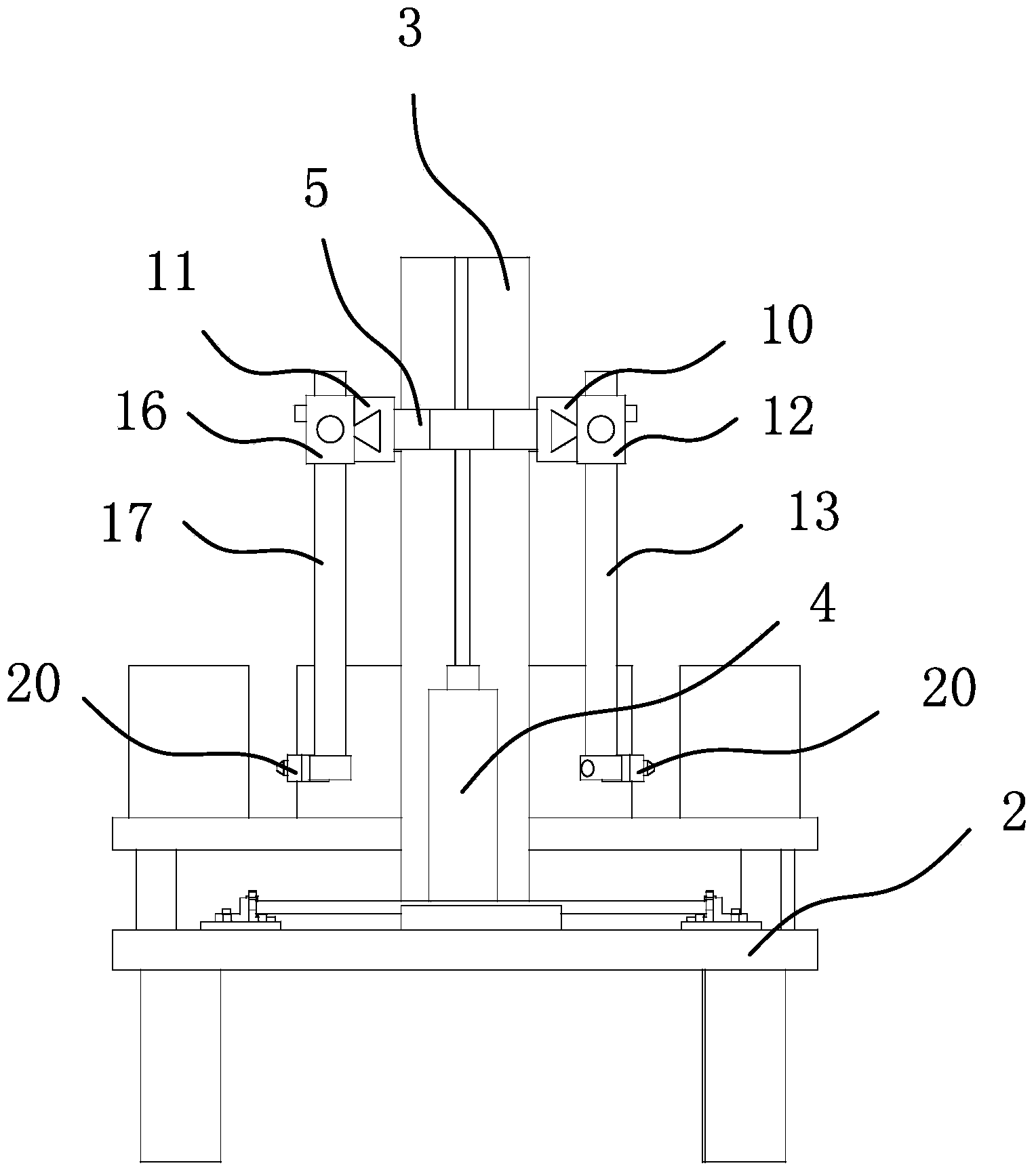 Automatic welding machine of rocking chair iron frame