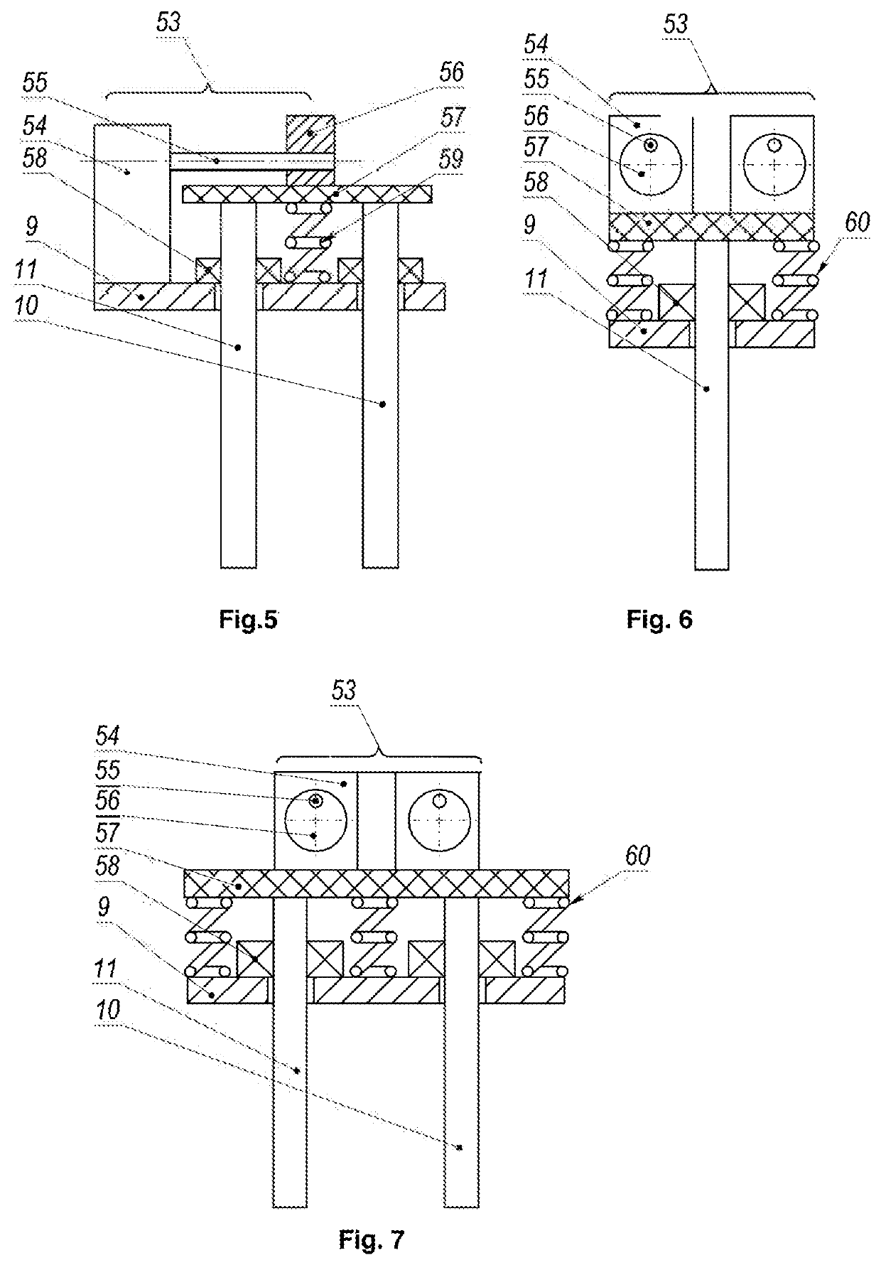 Device for pyrolysis of carbonaceous materials and method