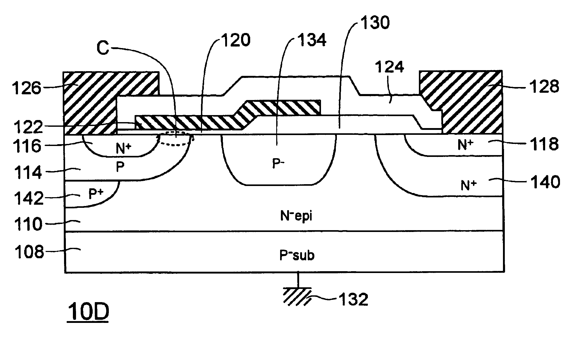 Lateral short-channel DMOS, method of manufacturing the same, and semiconductor device