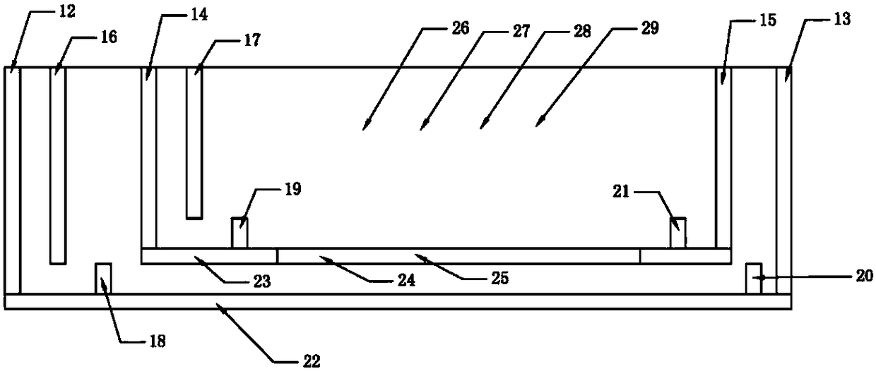 A split type laminar flow constant interface pool and extraction method